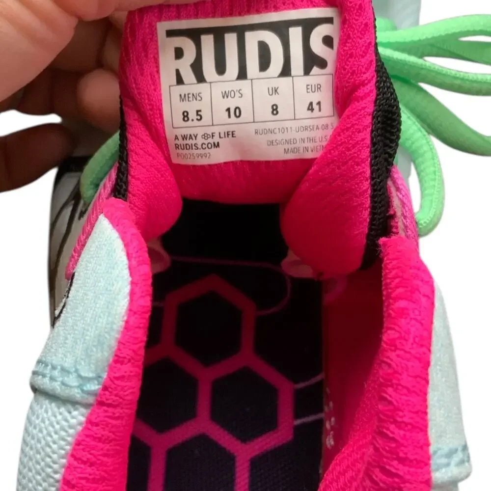 Rudis Wrestling Shoes White Pink Mint Green Women’s 10 Men’s 8.5 EU41 Mat
